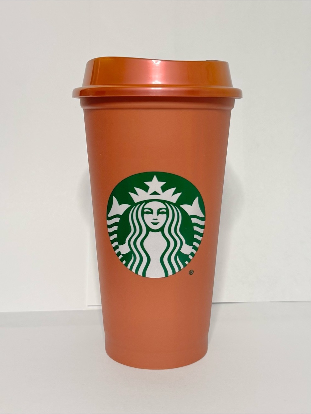 Starbucks Reusable 16oz Plastic Cup Copper Color